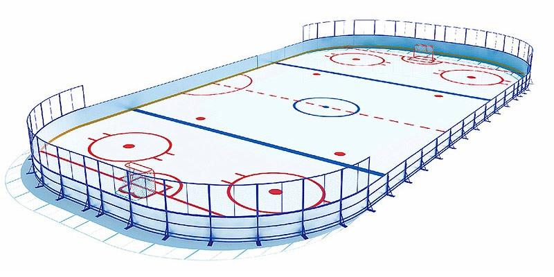 Хоккейная коробка 15х30 метров